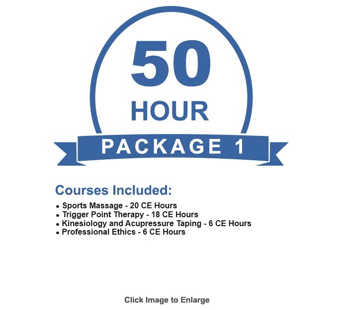The NCBTMB approved online 50 CE hour package will provide you with 50 continuing education hours for massage license renewal or board certification.