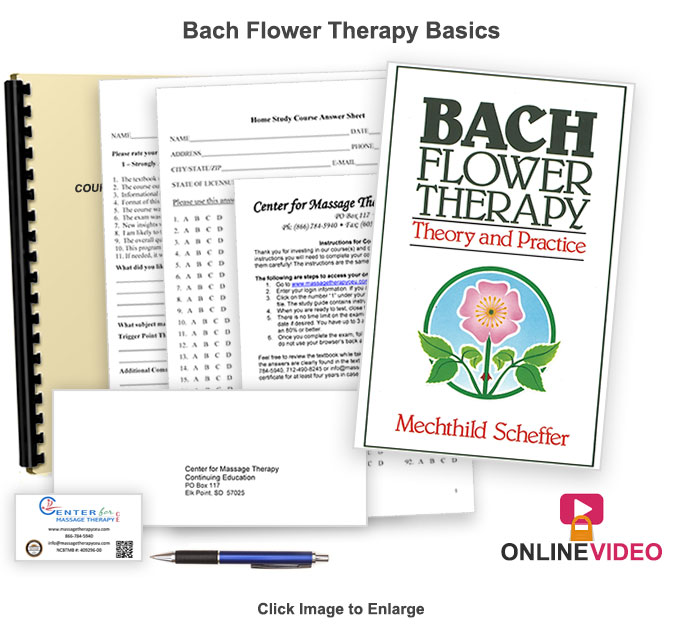 The 6 CE hour Bach Flower Therapy Basics course outlines the 38 Bach Flower Remedies and explains how to incorporate them into your massage practice.