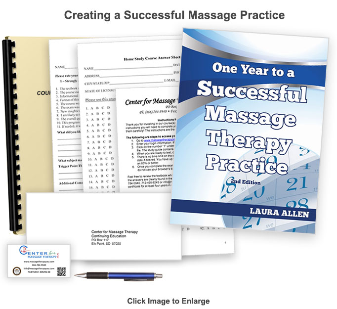 The NCBTMB approved 8 CE hour Creating a Successful Massage Practice course will provide you with strategies on how to run a successful massage practice.