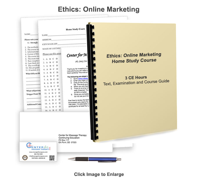 The NCBTMB approved Ethics: Online Marketing will teach you how to ethically and professionally market your massage practice online.