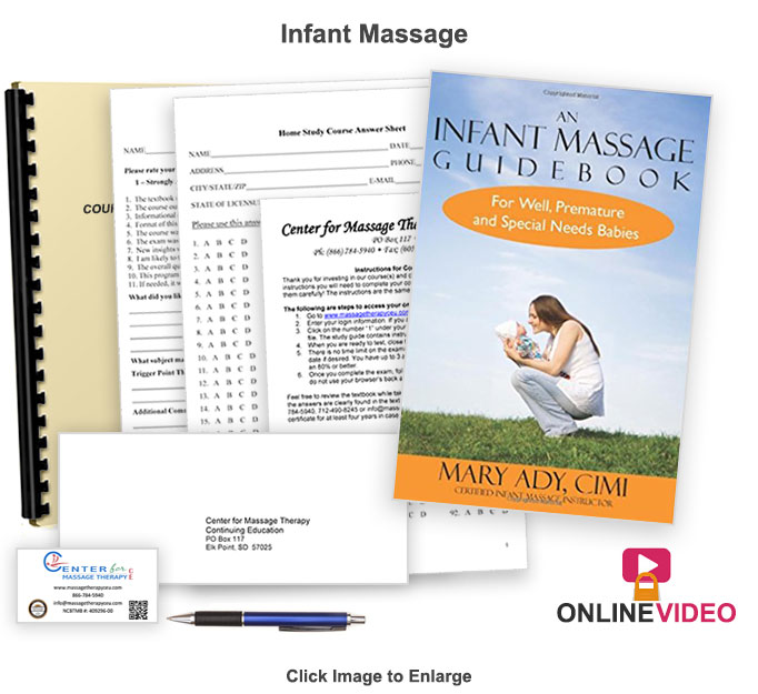 The NCBTMB approved 5 CE hour Infant Massage will introduce you to infant massage and its related theories.