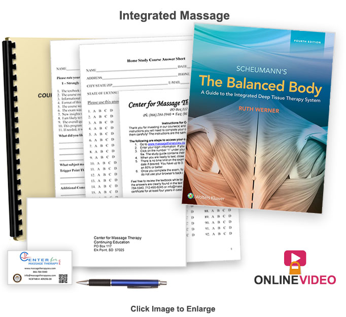 The 10 CE hour Integrated Massage course uses neuromuscular, deep tissue, trigger point, Swedish Massage and energy work for a comprehensive approach.