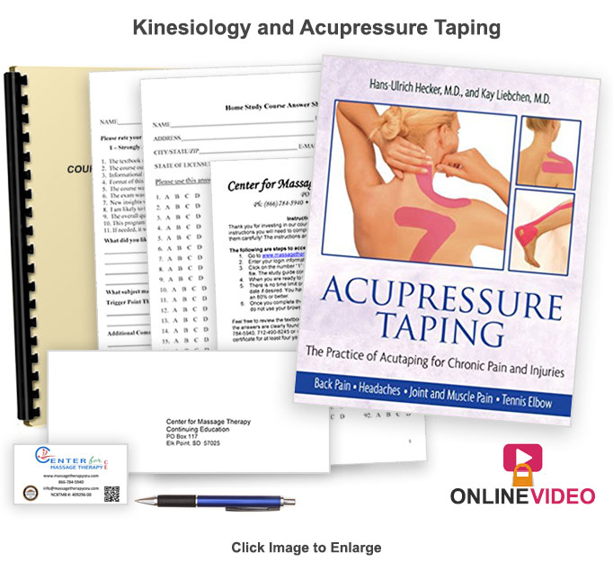 The NCBTMB approved 6 CE hour Kinesiology and Acupressure Taping course will introduce you to kinesio- and acutaping