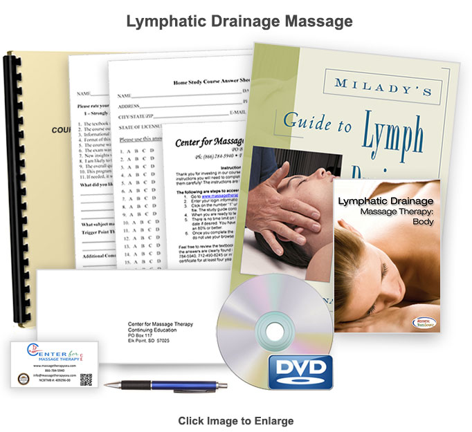 The NCBTMB approved 14 CE hour Lymphaitc Drainage massage course will introduce you to lymphatic massage and its realted theories and techniques.