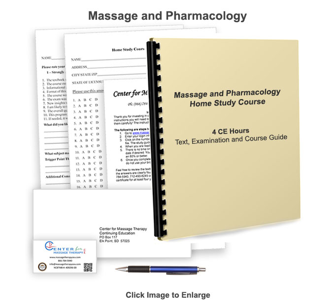 The 4 CE hour Massage and Pharmacology course will introduce you to basic medications and how they can affect massage therapy.
