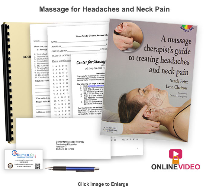 The NCBTMB approved Massage for Headaches and Neck Pain course will present information on headaches and how to treat them using massage.