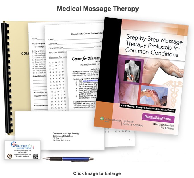 The NCBTMB approved 18 CE hour Medical Massage Therapy online/home study course will introduce you to outcome based massage in a clinical setting.