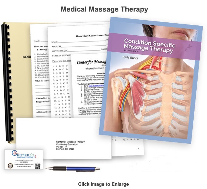 The NCBTMB approved 18 CE hour Medical Massage course will introduce you to outcome-based massage techniques to treat various conditions.