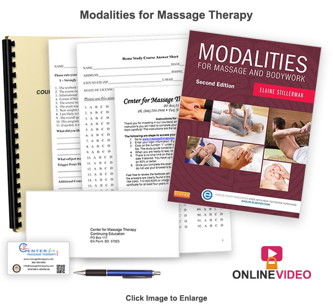 The NCBTMB approved Modalities for Massage Therapy course will introduce you to 21 different types of massage therapy.