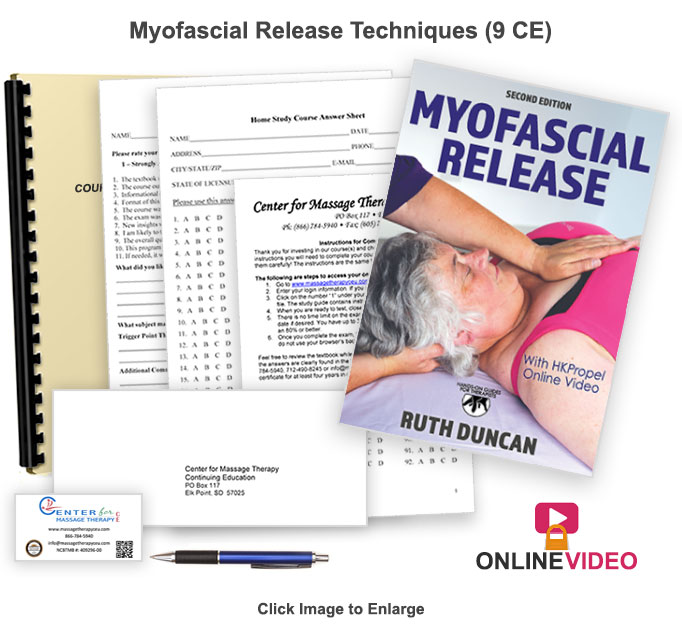 The 9 CE hour Myofascial Release Techniques course will introduce you to myofascial release (MFR) and its related theories and techniques