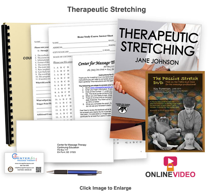 The 9 CE hour Therapeutic Stretching course is open to all licensed/certified massage therapists.