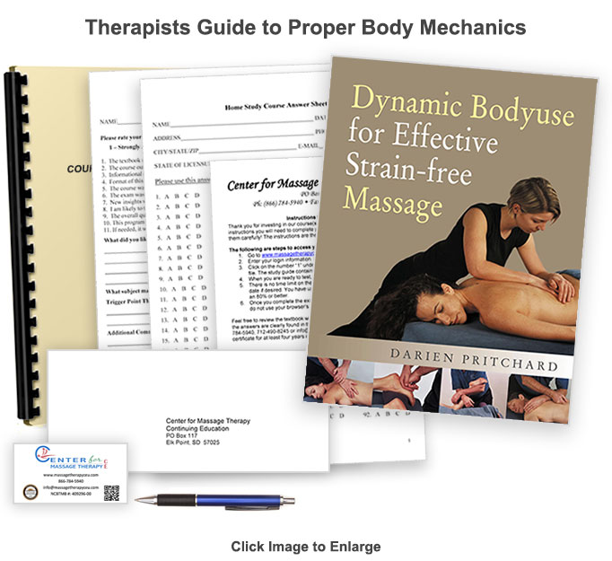 The 42 CE hour Body Mechanics course will give you all the information you need to practice massage ergonomically correct.